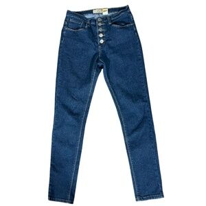 Hybrid & Company High-Rise Skinny Button-Fly Jeans Size 7